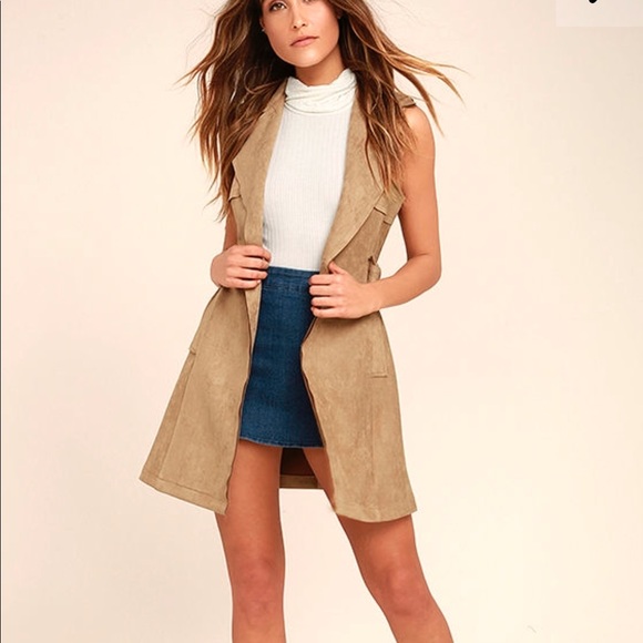 Lulus Jackets & Blazers - NTW Suede Trench Coat